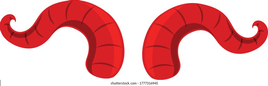 Devil horns cartoon vector art and illustration