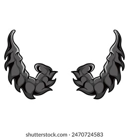 Devil Horns for graphic resources. Vector eps 10