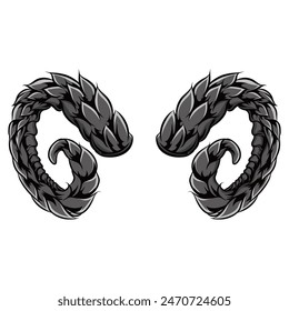 Devil Horns for graphic resources. Vector eps 10