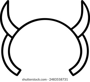 devil horns icon. coffin icon. Editable Stroke.