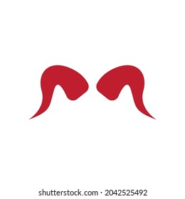 devil horns icon vector illustration template design