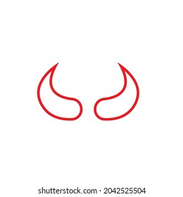 devil horns icon vector illustration template design
