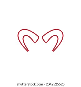 devil horns icon vector illustration template design