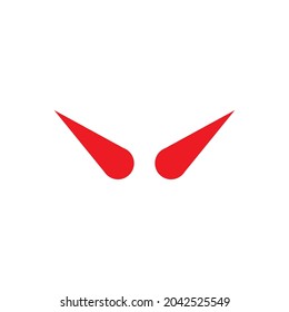 devil horns icon vector illustration template design