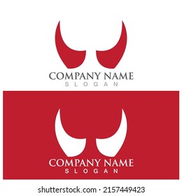 devil horns icon vector illustration template design