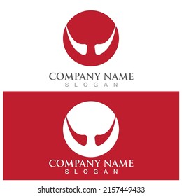 devil horns icon vector illustration template design