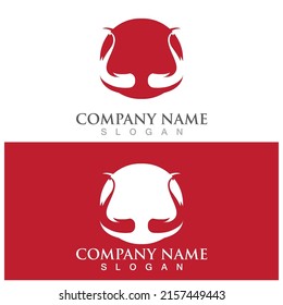 devil horns icon vector illustration template design