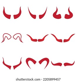 devil horns icon vector illustration template design