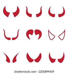 devil horns icon vector illustration template design