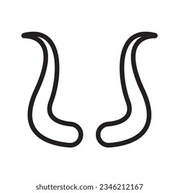 devil horns icon vector illustration logo design