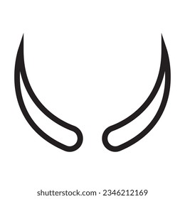 devil horns icon vector illustration logo design