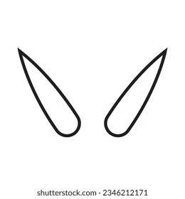 devil horns icon vector illustration logo design
