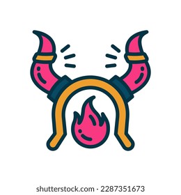 devil horns icon for your website, mobile, presentation, and logo design.