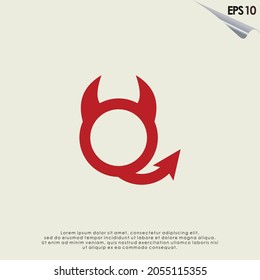 Devil With Horns Logo Design Vector Template