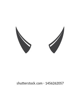 devil horns logo icon vector illustration design template