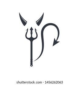 devil horns logo icon vector illustration design template svg