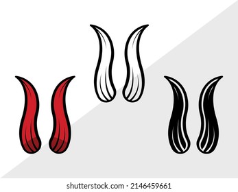 Devil Horns Printable Vector Illustration