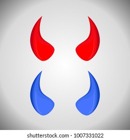 Devil Horns Vector. Demon Or Satan Horns Symbol, Sign, Icon. Isolated