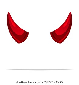 Devil horns vector isolated illustration