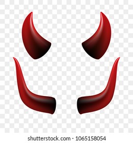 Devil horns video chat face camera effect selfie application vector icon