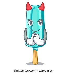 Devil Ice cream shaped with stick cartoon