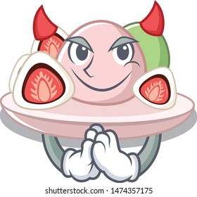 Devil ichigo daifuku isolated in the cartoon