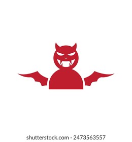 Devil icon illustration flat design