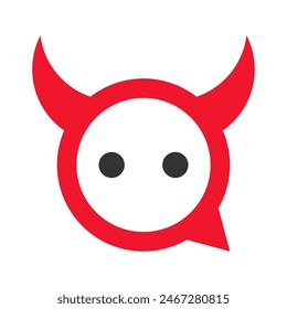 Devil icon logo design template