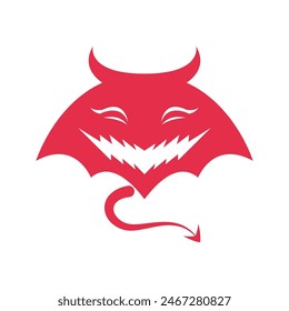Devil icon logo design template