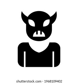 devil icon or logo isolated sign symbol vector illustration - high quality black style vector icons
