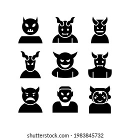 devil icon or logo isolated sign symbol vector illustration - Collection of high quality black style vector icons
