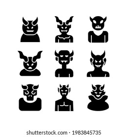 devil icon or logo isolated sign symbol vector illustration - Collection of high quality black style vector icons
