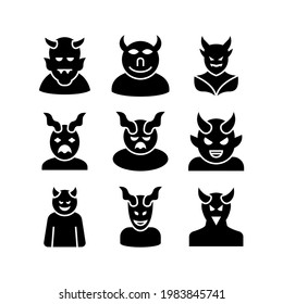 devil icon or logo isolated sign symbol vector illustration - Collection of high quality black style vector icons
