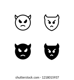 Devil Icon Logo Vector Symbol. Demon Icon