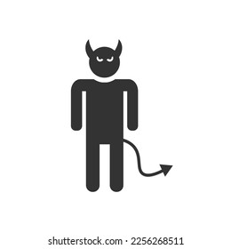 Devil icon. Monster vector ilustration.