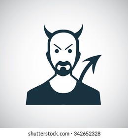 devil icon, on white background
