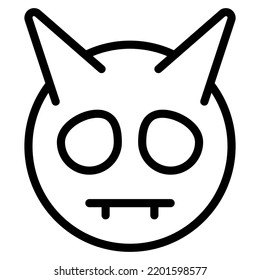 Devil icon with outline style. Suitable for website design, logo, app and UI.