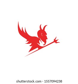 Devil icon and symbol vector template illustration