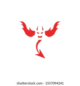 Devil icon and symbol vector template illustration