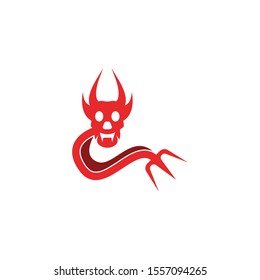 Devil icon and symbol vector template illustration