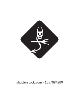 Devil icon and symbol vector template illustration