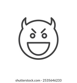 Devil icon Thin outline art symbol