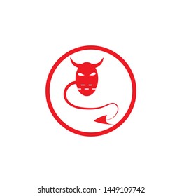 Devil icon trendy flat style isolated on white background.Symbol for your web site design,logo,app,UI.Vector illustration,EPS