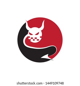 Devil icon trendy flat style isolated on white background.Symbol for your web site design,logo,app,UI.Vector illustration,EPS
