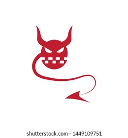 Devil icon trendy flat style isolated on white background.Symbol for your web site design,logo,app,UI.Vector illustration,EPS