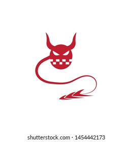 Devil icon in trendy flat style isolated on white background.Symbol for your web site design,logo,app,UI.Vector illustration,EPS