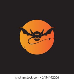 Devil icon in trendy flat style isolated on white background.Symbol for your web site design,logo,app,UI.Vector illustration,EPS