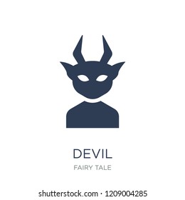 Devil icon. Trendy flat vector Devil icon on white background from Fairy Tale collection, vector illustration can be use for web and mobile, eps10