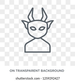 Devil icon. Trendy flat vector Devil icon on transparent background from Fairy Tale collection. High quality filled Devil symbol use for web and mobile