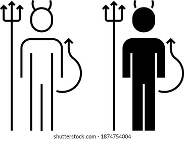 The Devil icon , vector